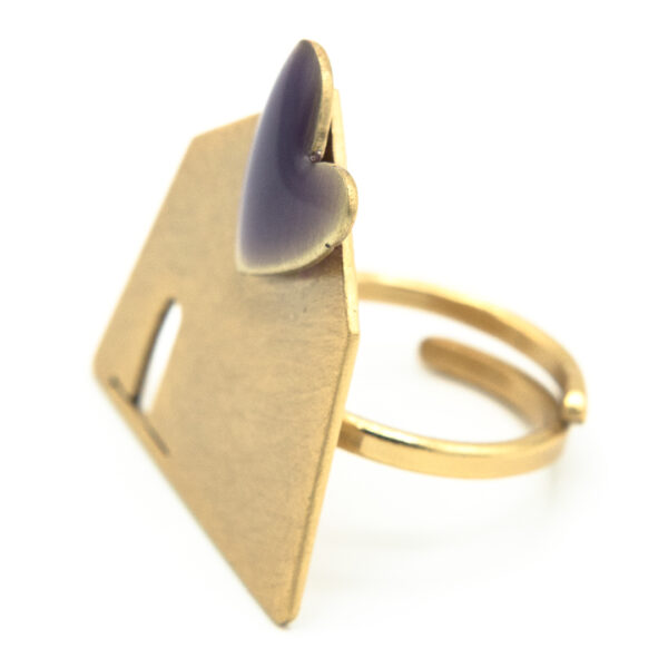 Anello Cuore Viola | DIEGO ZORODDU