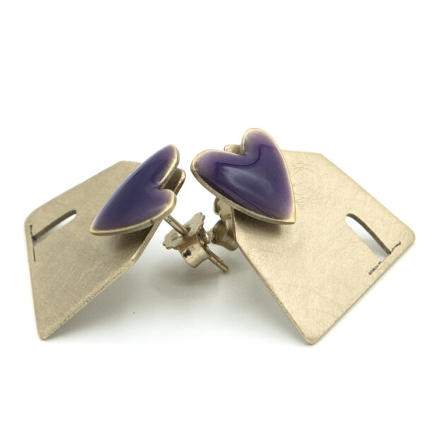 Orecchini Cuore Viola | DIEGO ZORODDU