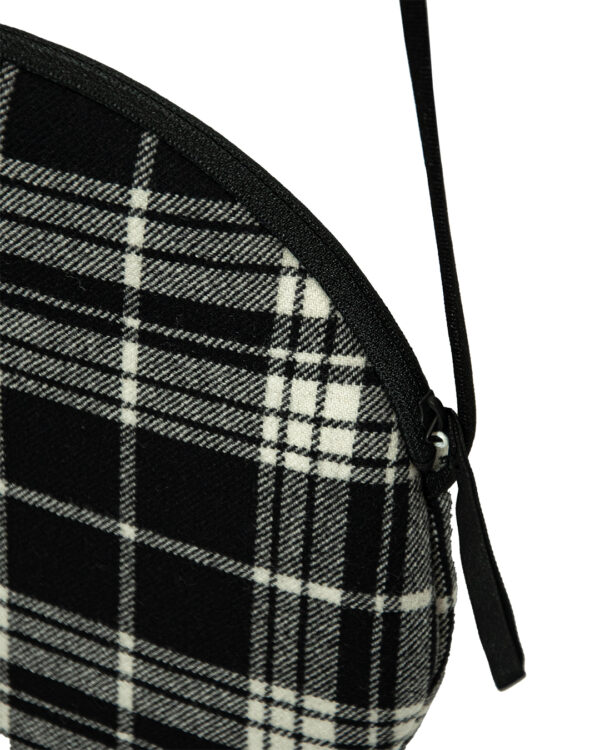 Circular Bag White Black Check | DIEGO ZORODDU