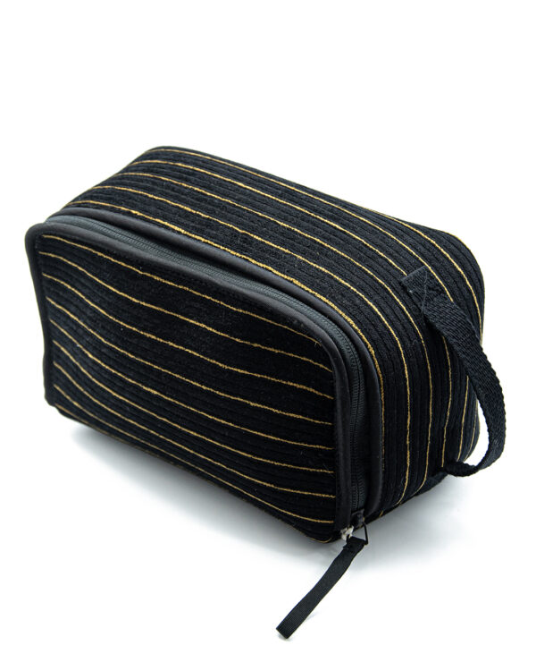 Toilet Bag Righe Oro | DIEGO ZORODDU