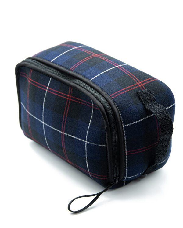 Toilet Bag Blue Check | DIEGO ZORODDU