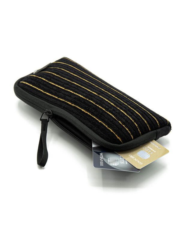 Portafoglio Zip Righe Oro | DIEGO ZORODDU