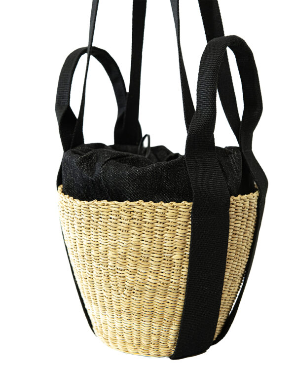 Borsa Rotonda Ecrù Nero | DIEGO ZORODDU