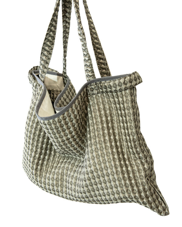 Borsa Tessuto Tridimensionale Argento | DIEGO ZORODDU