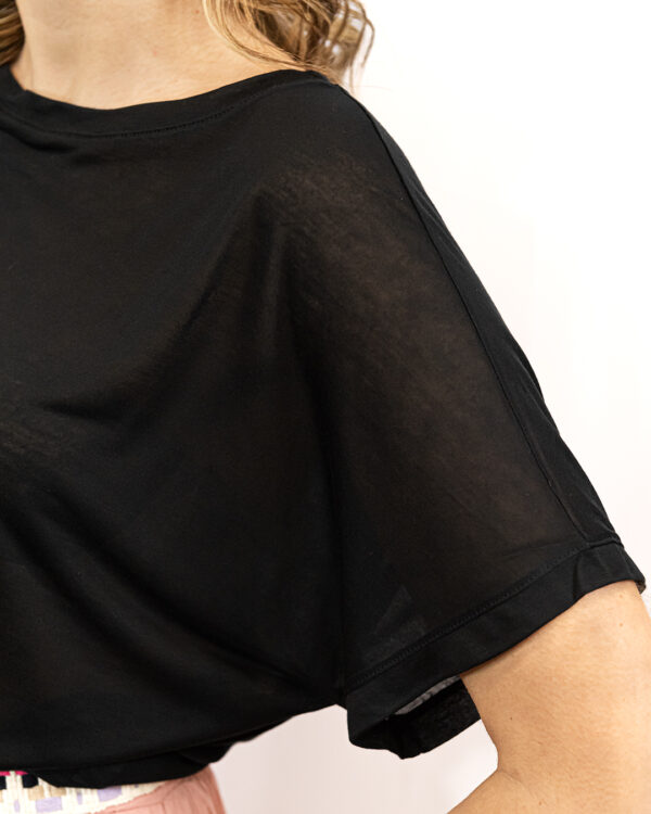 T Shirt Ampia Modal Nero | DIEGO ZORODDU