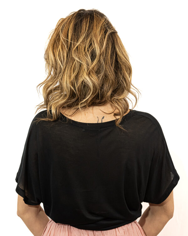 T Shirt Ampia Modal Nero | DIEGO ZORODDU