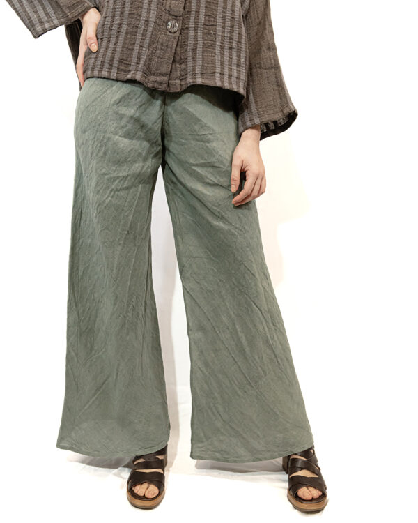 Pantaloni Lino Eucalipto | DIEGO ZORODDU