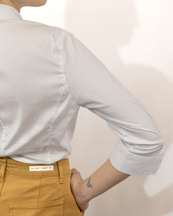 Camicia Bianca Cotone Elasticizzato | DIEGO ZORODDU
