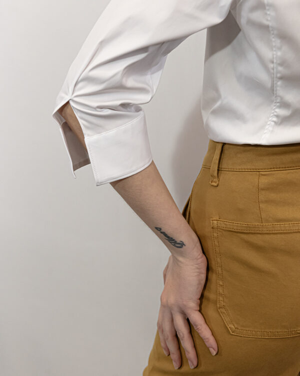 Camicia Bianca Cotone Elasticizzato | DIEGO ZORODDU