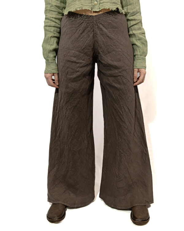 Pantaloni Lino Cioccolato | DIEGO ZORODDU