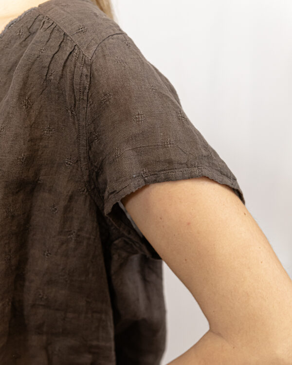 Camicia Ricamo Cioccolato | DIEGO ZORODDU