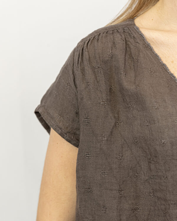 Camicia Ricamo Cioccolato | DIEGO ZORODDU