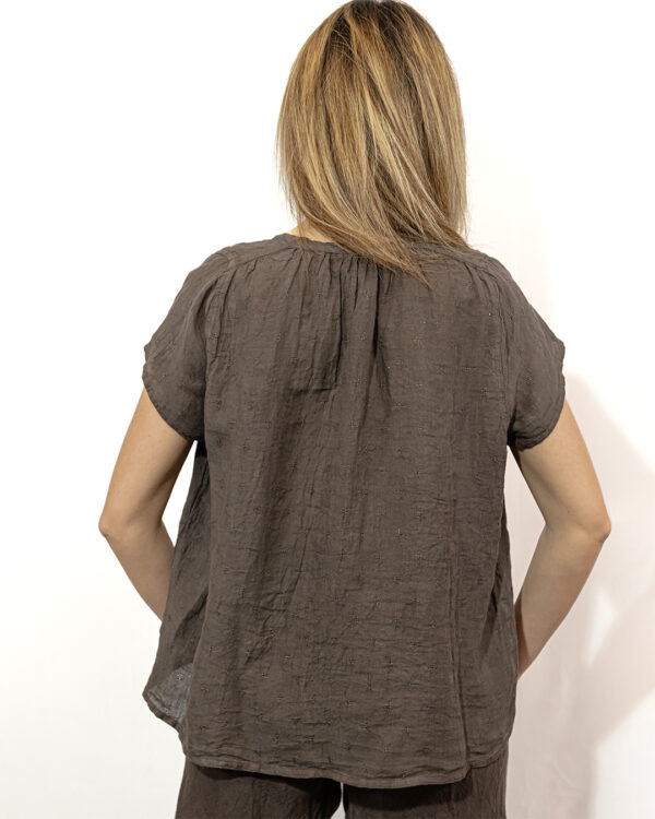 Camicia Ricamo Cioccolato | DIEGO ZORODDU