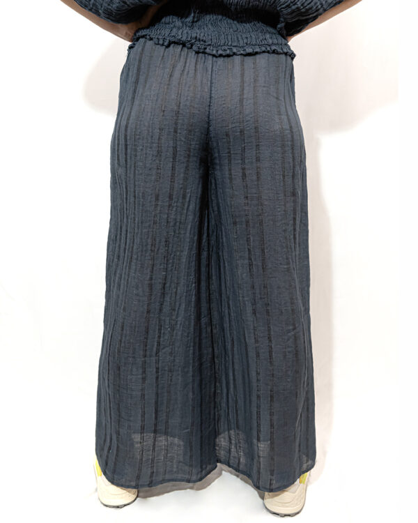 Pantaloni Lino Riga Blu | DIEGO ZORODDU