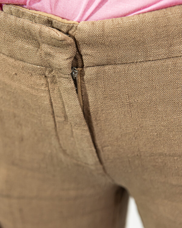 Pantaloni Lino Caramello | DIEGO ZORODDU