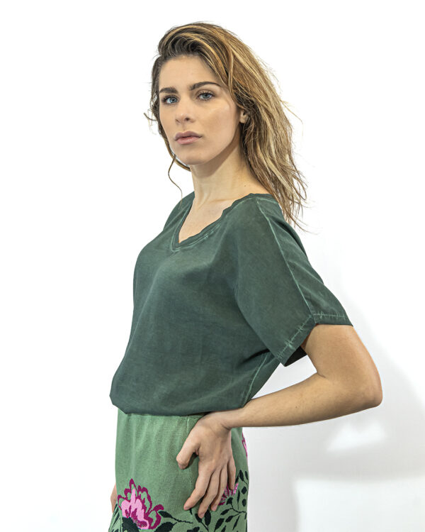 Blusa Verde Sabbiato | DIEGO ZORODDU