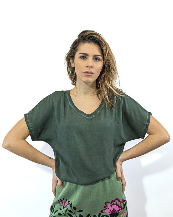 Blusa Verde Sabbiato | DIEGO ZORODDU