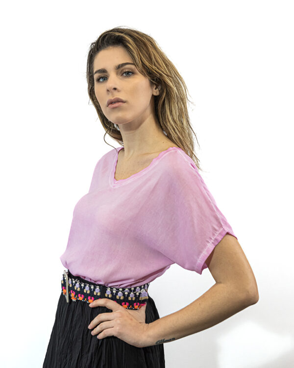 T Shirt Sfumata Rosa | DIEGO ZORODDU