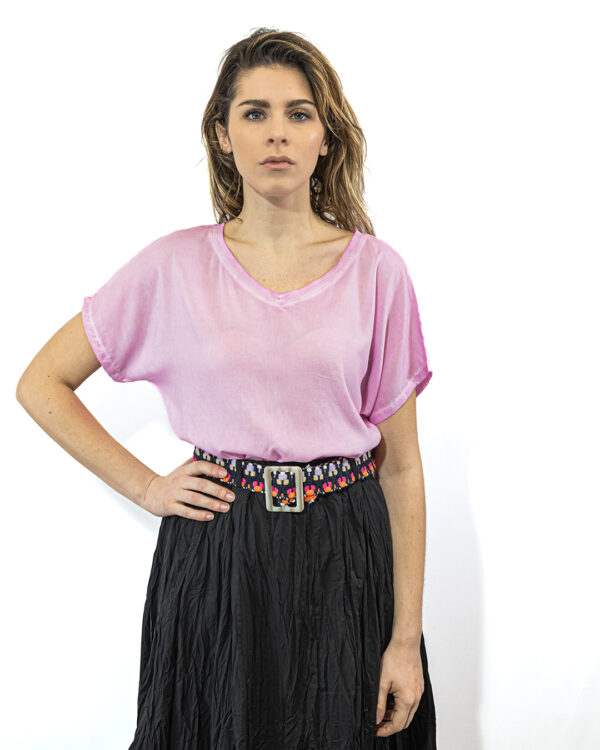 T Shirt Sfumata Rosa | DIEGO ZORODDU