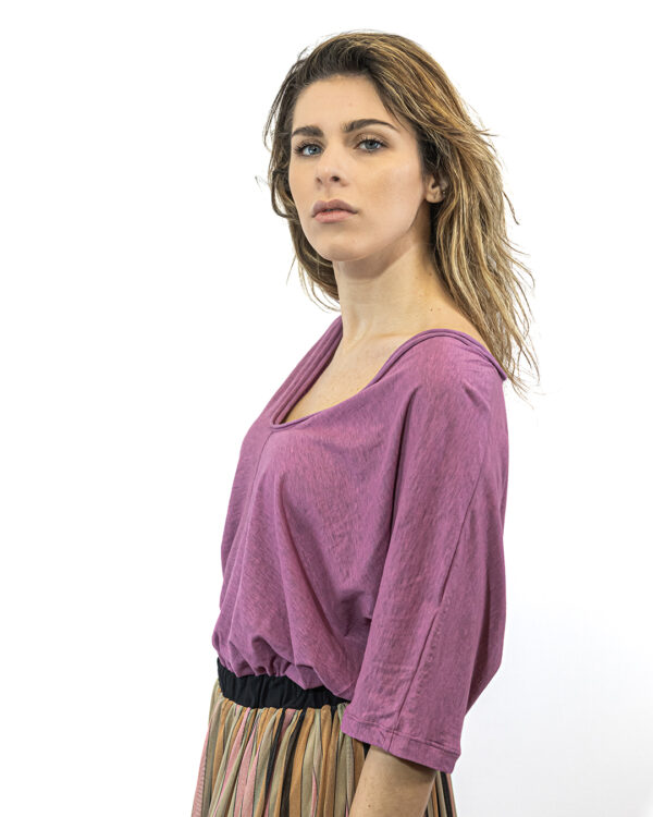 Maglia Kimono Melange Rosa | DIEGO ZORODDU