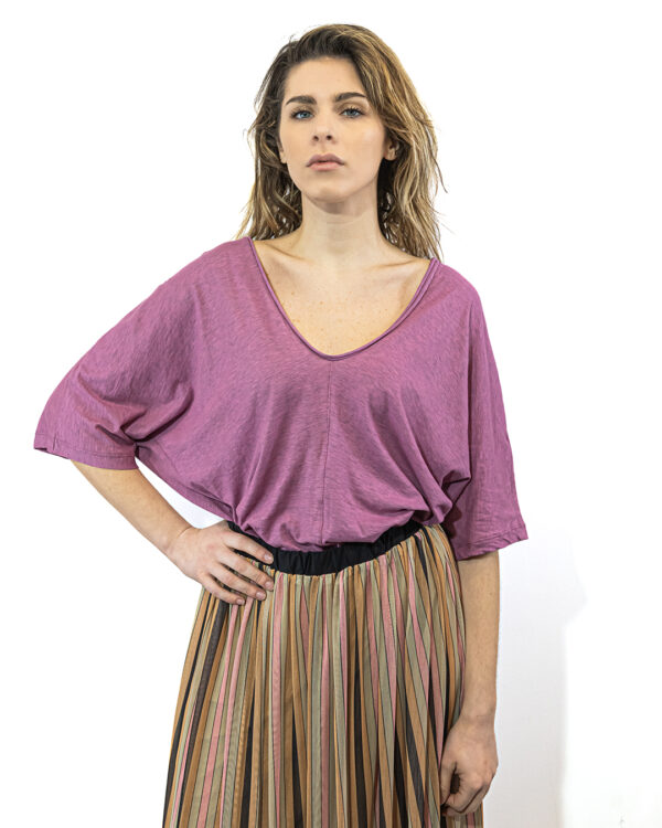 Maglia Kimono Melange Rosa | DIEGO ZORODDU