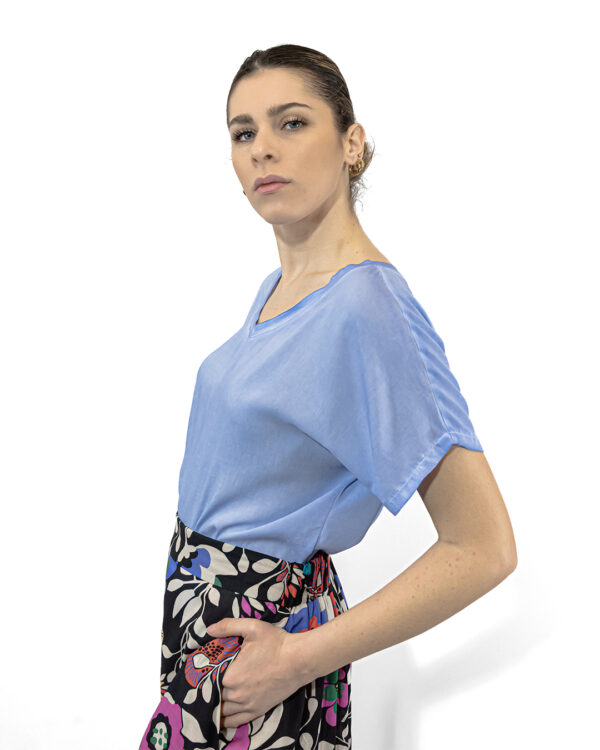 T Shirt Sfumata Azzurra | DIEGO ZORODDU