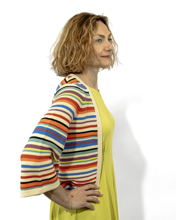 Cardigan Righe Multicolor | DIEGO ZORODDU