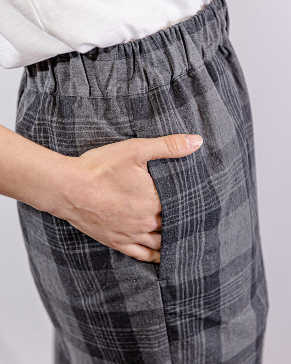 Pantaloni Check Grigio | DIEGO ZORODDU