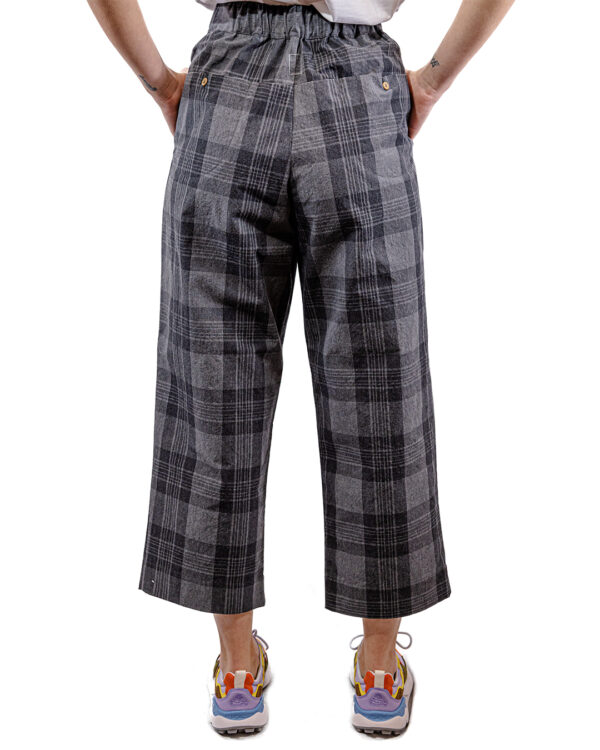 Pantaloni Check Grigio | DIEGO ZORODDU