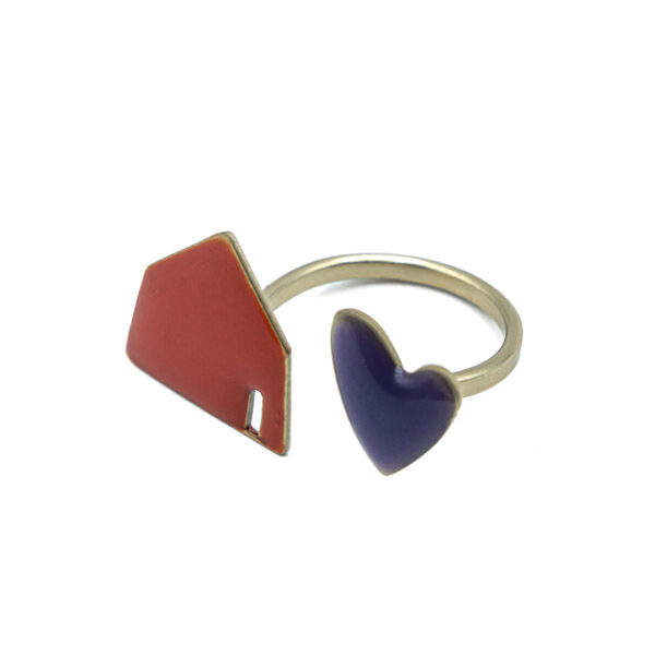 Anello Casa Cuore Viola | DIEGO ZORODDU