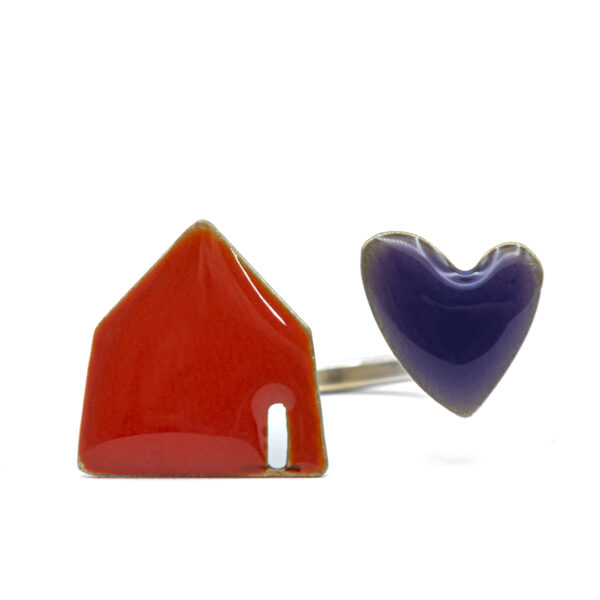 Anello Casa Cuore Viola | DIEGO ZORODDU