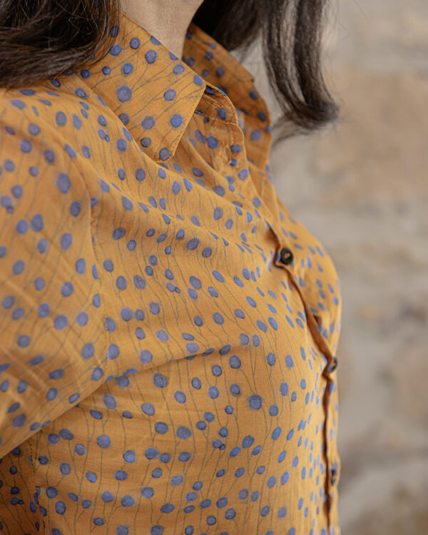 Camicia Soffioni Senape | DIEGO ZORODDU