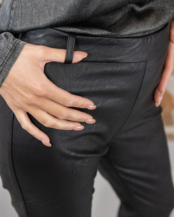 Pantalone Ecopelle Nero | DIEGO ZORODDU