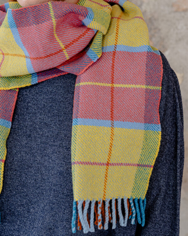 Sciarpa Lana Tartan Giallo | DIEGO ZORODDU