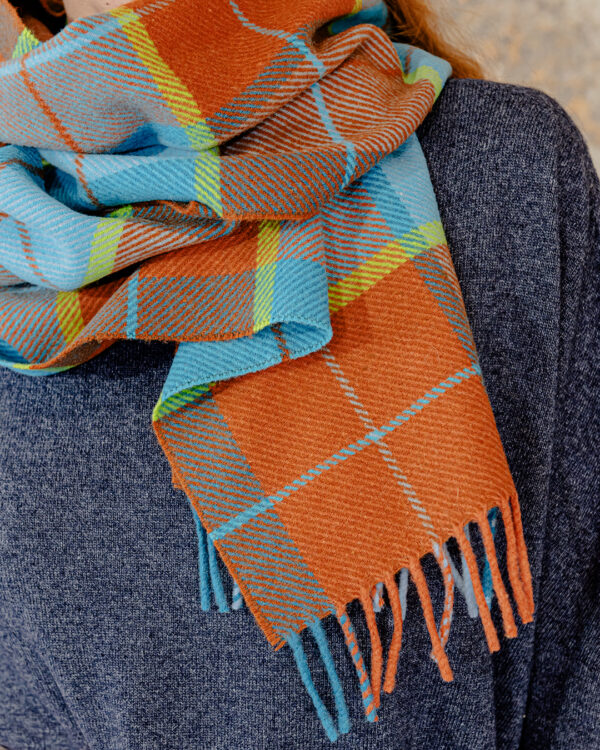 Sciarpa Lana Tartan Miele | DIEGO ZORODDU