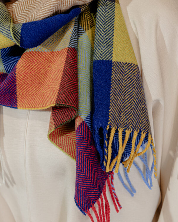 Sciarpa Cashmere Patch Camel | DIEGO ZORODDU