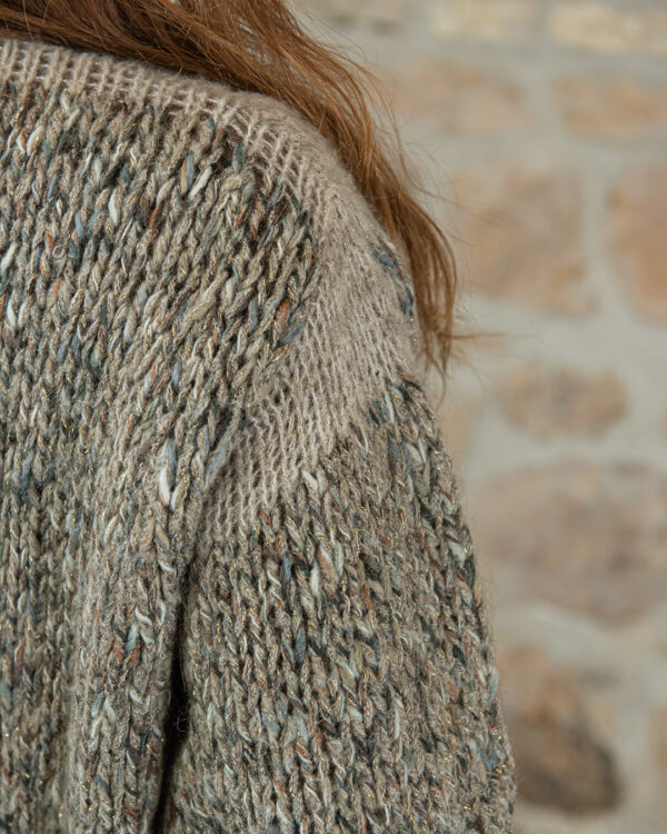 Cardigan Sabbia Lurex | DIEGO ZORODDU