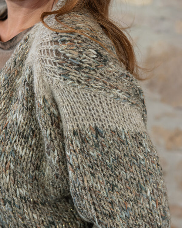 Cardigan Sabbia Lurex | DIEGO ZORODDU