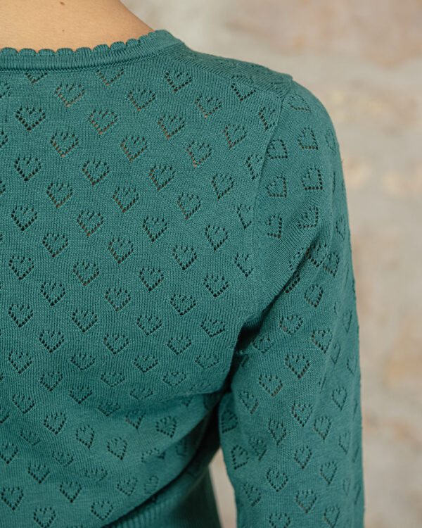 Cardigan Cuori Smeraldo | DIEGO ZORODDU