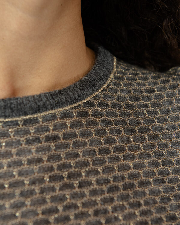 Maglione Lurex Grigio | DIEGO ZORODDU