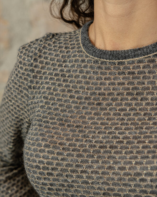 Maglione Lurex Grigio | DIEGO ZORODDU