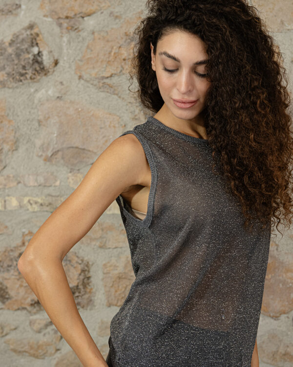 Top Grigio Lurex | DIEGO ZORODDU