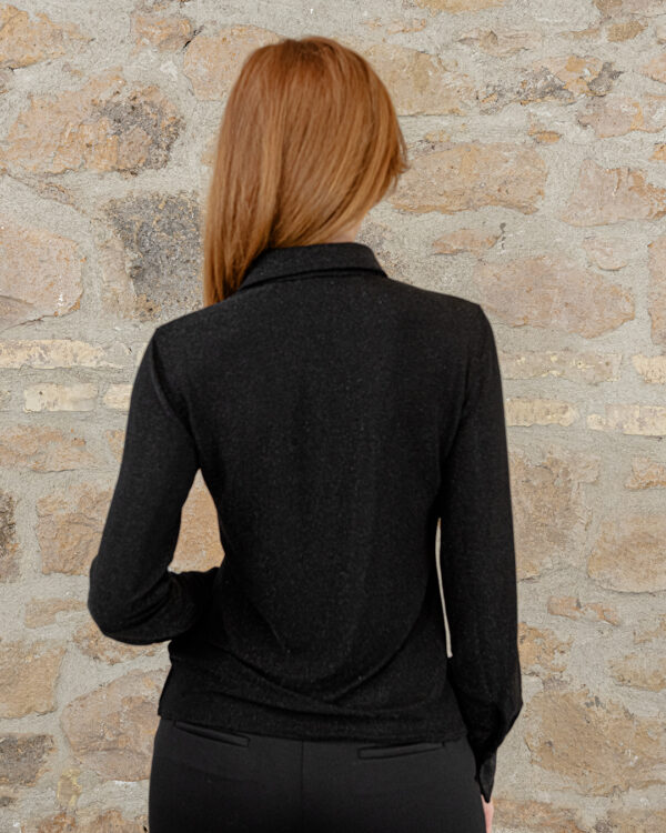 Camicia Mary Lurex Nero | DIEGO ZORODDU