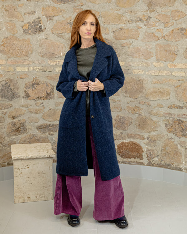 Cappotto Meraviglia Alpaca Blu | DIEGO ZORODDU
