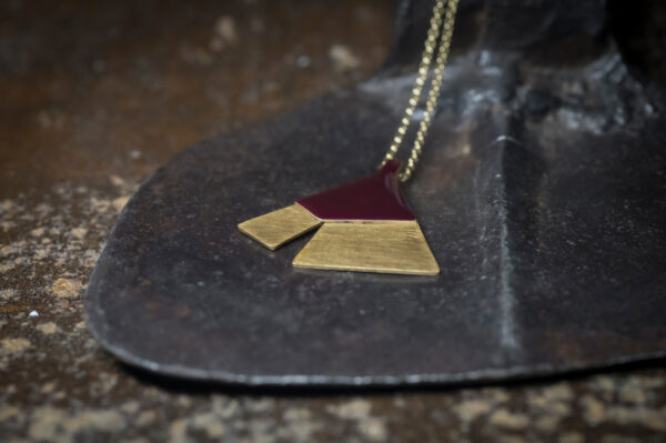 Collana piccola K OTTONE BORDEAUX Pasa Gioielli | DIEGO ZORODDU