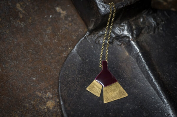 Collana piccola K OTTONE BORDEAUX Pasa Gioielli | DIEGO ZORODDU