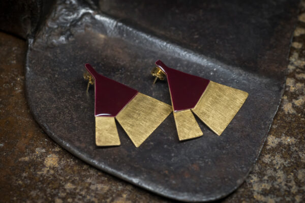 Orecchini lobo K OTTONE BORDEAUX Pasa Gioielli | DIEGO ZORODDU