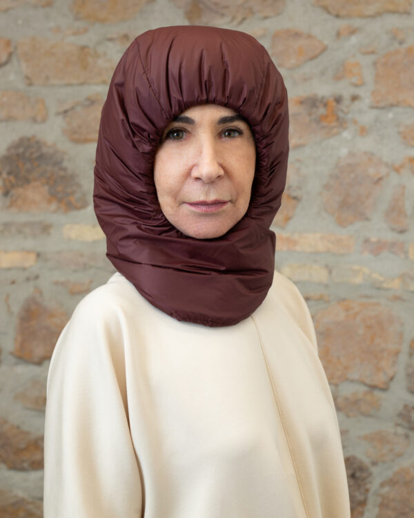 Cappuccio Hood Imbottito Borgogna | DIEGO ZORODDU