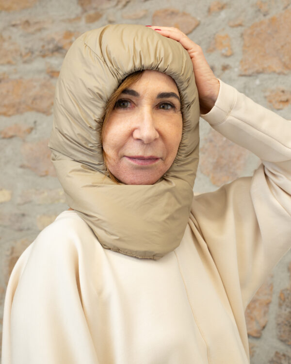 Cappuccio Hood Imbottito Beige | DIEGO ZORODDU