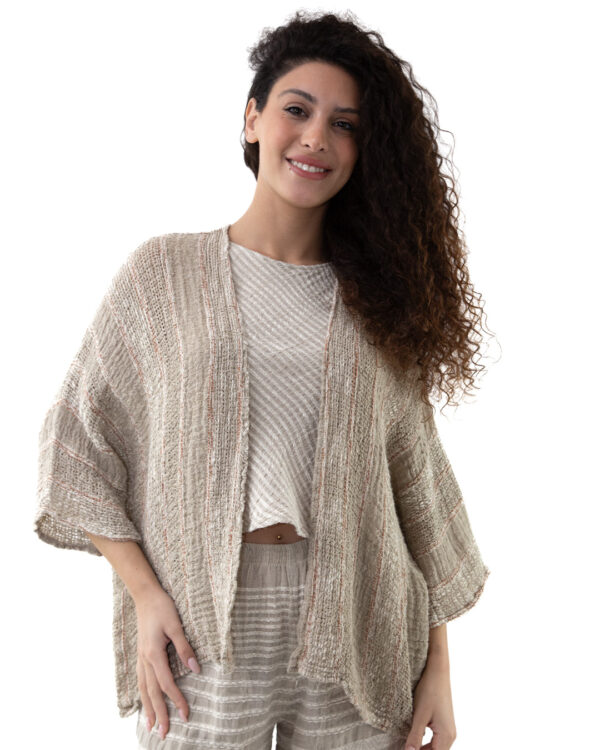 Giacca Kimono Atena Naturale | DIEGO ZORODDU